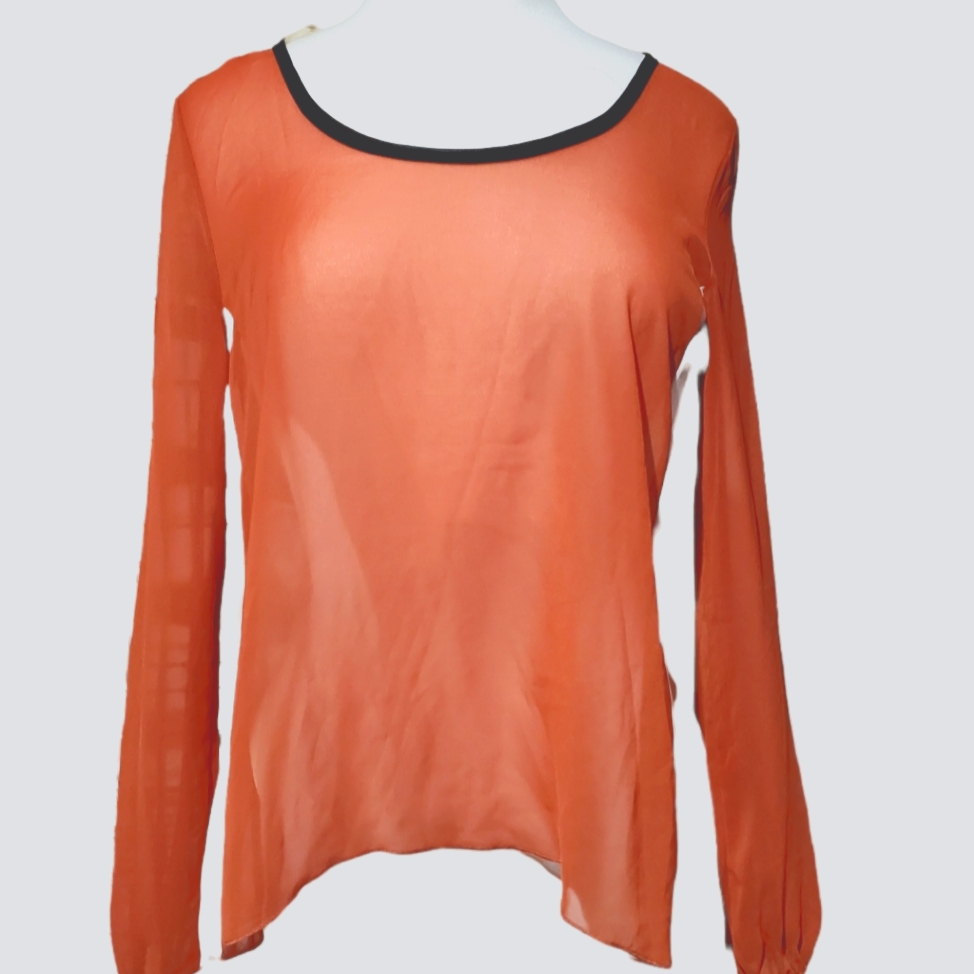Button Back Sheer Top